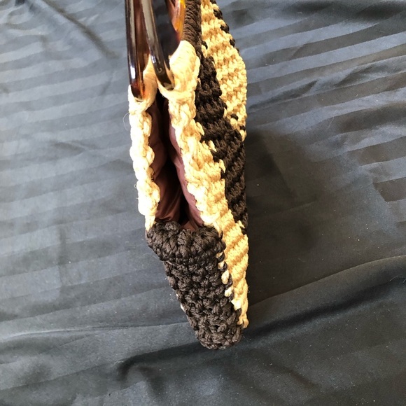 Vtg Handmade Macrame Purse - Picture 6 of 15